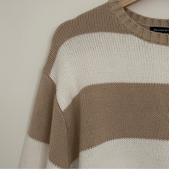 Brandy Melville NWOT striped 100% cotton sweater - Picture 6 of 12